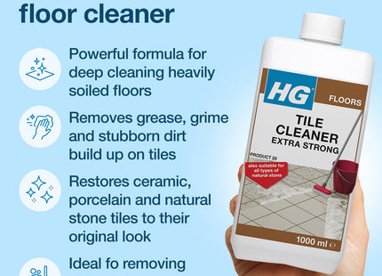 HG Tile Cleaner Extra Strong Powerful Floor Solution 1 Litre