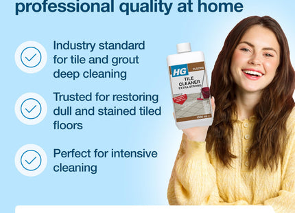 HG Tile Cleaner Extra Strong Powerful Floor Solution 1 Litre