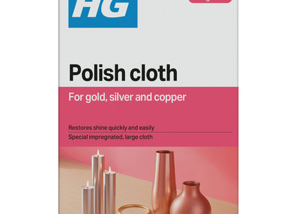 HG Silver Polish Cloth, Specialist Jewellery & Ornament Care Metal Polishing Cloth, 30 x 30cm
