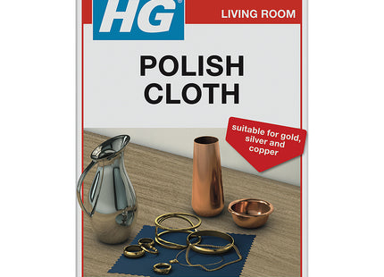HG Silver Polish Cloth, Specialist Jewellery & Ornament Care Metal Polishing Cloth, 30 x 30cm