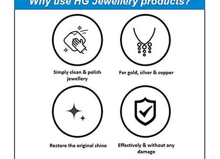 HG Silver Polish Cloth, Specialist Jewellery & Ornament Care Metal Polishing Cloth, 30 x 30cm