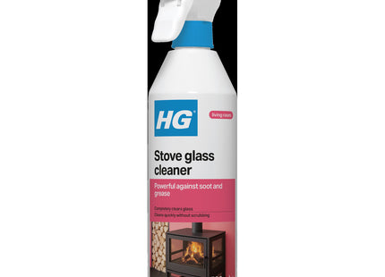 HG Stove Glass Cleaner Spray Cleans Fireplace & Wood Burner Doors 500ml
