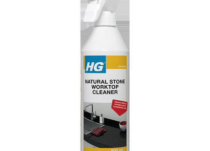 HG Natural Stone Worktop Cleaner Cleans Marble, Granite & Countertops 500ml