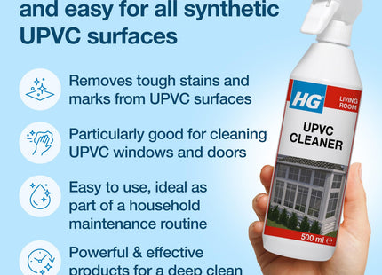 HG UPVC Powerful Cleaner, Quick & Easy, Ideal for Doors & Window Frames - 500ml