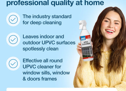 HG UPVC Powerful Cleaner, Quick & Easy, Ideal for Doors & Window Frames - 500ml