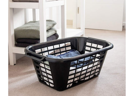 Addis Rectangular Laundry Basket Black 505606