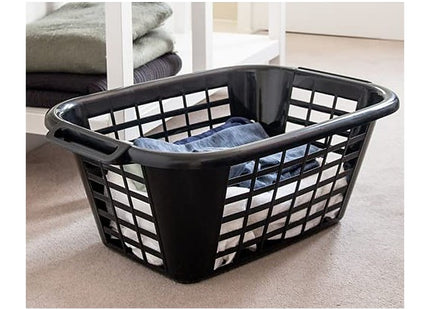 Addis Rectangular Laundry Basket Black 505606