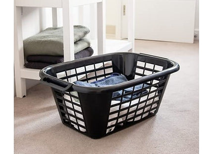 Addis Rectangular Laundry Basket Black 505606