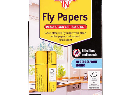 STV Zero In Fly Papers Fsc - 8-Pack Fsc Compliant, Sticky Natural Trap Controls Flies, Fungus Gnats, Fruit Flies, Mosquitoes and Bugs, White