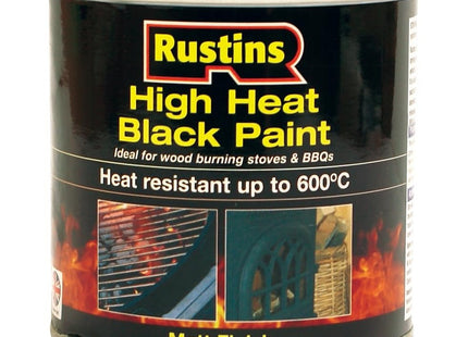 Rustins High Heat Paint, Black, 250ml HRBL250