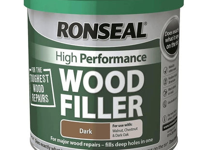 Ronseal 550g High Performance Wood Filler - Dark HPWFD550G