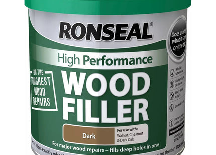 Ronseal 550g High Performance Wood Filler - Dark HPWFD550G