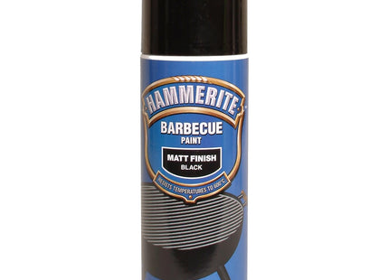 Hammerite 400ml BBQ Paint Aerosol - Matt Black 5092865
