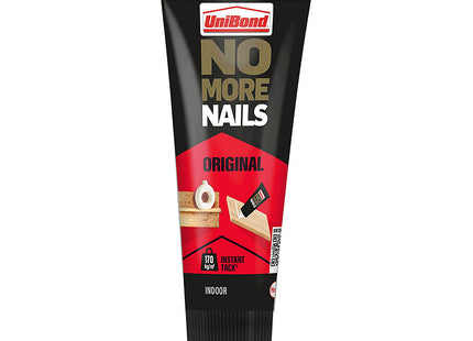 UniBond No More Nails Original White High Strength Grab Adhesive, Heavy Duty Mounting Glue for Wood, Brick, Metal, Instant Grab Interior Use 175ml