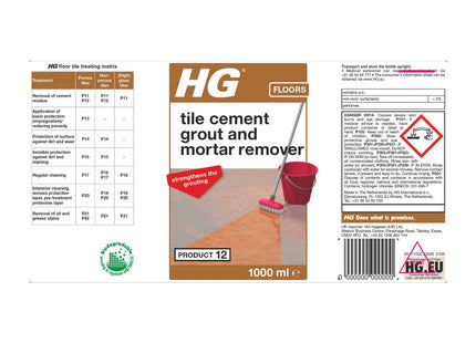 HG Tile Cement Grout & Mortar Remover 1 Litre