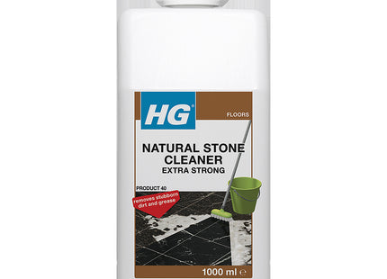 HG Natural Stone Cleaner Extra Strong, Removes Grease & Dirt, Shine Restoring Stone Floor Cleaner with Polish for Natural Stone & Marble Tiles 1 Litre