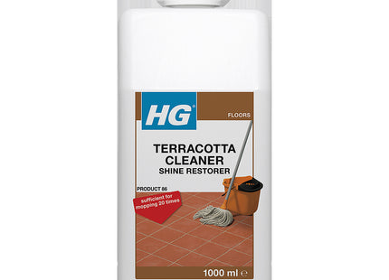 HG Terracotta Clean & Shine, Product 86, Restoring Cleaner for Natural Stone, Concentrated Mopping Cleaner with Fresh Scent - 1 Litre 191100106
