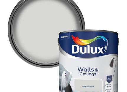 Dulux Walls & Ceilings Matt Emulsion Paint - Polished Pebble - 2.5 Litre