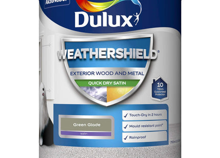 Dulux Weather Shield Quick Dry Satin Paint, 750ml - Green Glade
