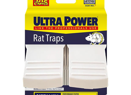 STV The Big Cheese Ultra Power Ready-Baited Rat Trap - Twinpack, Kills Rats, Ready-To-Use, Easy Disposal, Plastic, Indoor or Outdoor Use, White