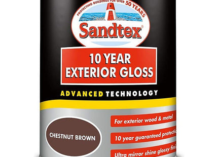 Sandtex Retail 10 Year Exterior Gloss Chestnut Brown 0.75 Litre