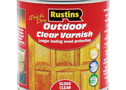 Rustins Quick Dry Outdoor Clear Varnish 250ml Gloss