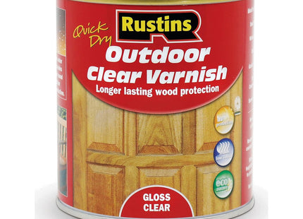 Rustins Quick Dry Outdoor Clear Varnish 500ml Gloss