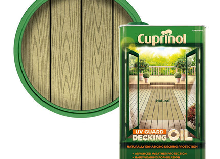 Cuprinol UV Guard Decking Oil Natural 5 Litre