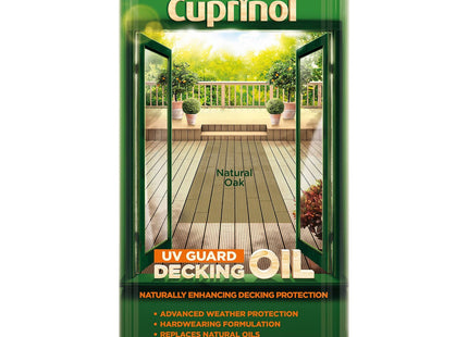 Cuprinol Uv Guard Decking Oil_SML Exterior Woodcare, Natural Oak 5 Litre 5122415