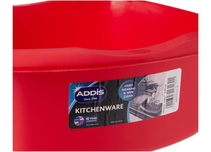 Addis Rectangular Washing Up Bowl, Roasted Red, 9.5 Litre 508067