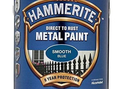 Hammerite Direct to Rust Metal Paint - Smooth Blue Finish 750ml 5092826