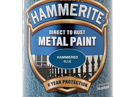 Hammerite Direct to Rust Metal Paint - Hammered Blue Finish 750ml 5092938