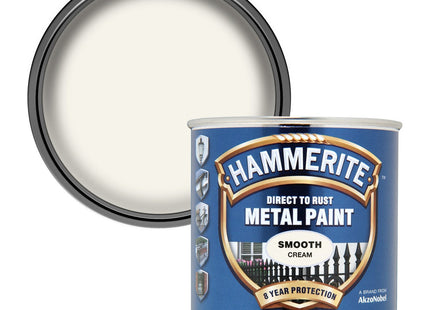 Hammerite Direct to Rust Metal Paint - Smooth Cream Finish 250ml 5122058