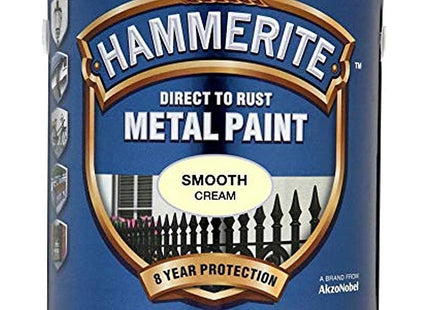 Hammerite Direct to Rust Metal Paint - Smooth Cream Finish 750ml 5122064