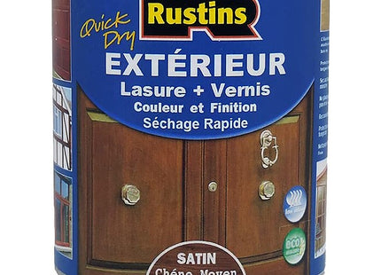 Rustins Quick Dry Ext.Woodstain Satin Mahogany 250ml