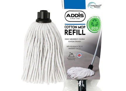 Addis Cotton Mop Refill, Graphite/ Metallic, White