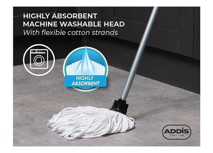 Addis Cotton Mop Refill, Graphite/ Metallic, White