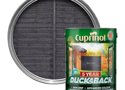 Cuprinol Ducksback Shed & Fence Paint - Silver Copse - 5 Litre