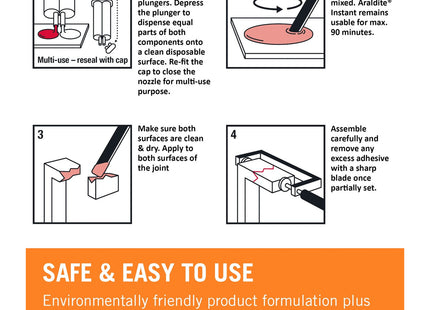 Araldite Ara- Instant Syringe Epoxy, 24ml 400012