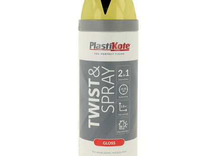 PlastiKote 21104 400ml Premium Spray Paint Gloss - New Yellow