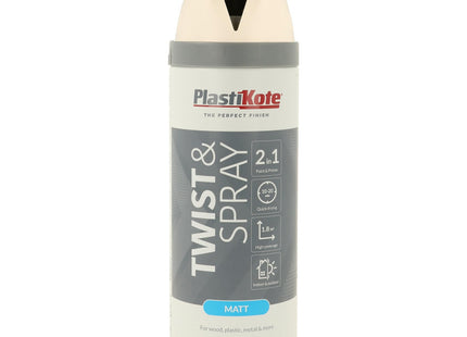 PlastiKote 23100 400ml Premium Spray Paint - Matt White