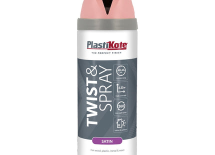PlastiKote 22107 400ml Premium Spray Paint Satin - Cameo Pink