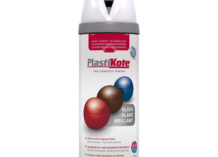 PlastiKote 21102 400ml Premium Spray Paint Gloss - White