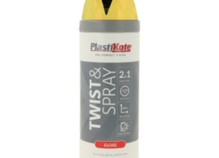 PlastiKote 21105 400ml Premium Spray Paint Gloss - Yellow