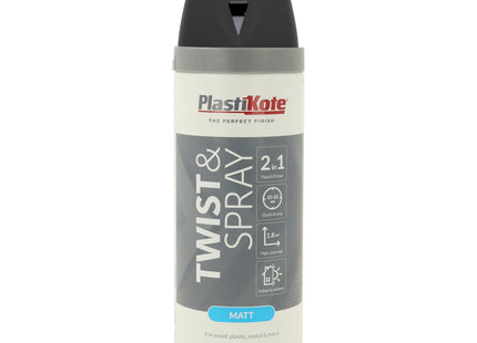 PlastiKote 23101 400ml Premium Spray Paint - Matt Black