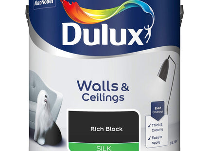 Dulux Silk Rich Black 2.5 Litre