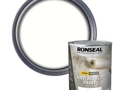 Ronseal 6 Year Anti Mould Paint - White - Silk - 750ml