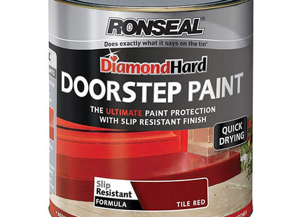 Ronseal Diamond Hard Doorstep Paint Red 250ml DHDSPR250