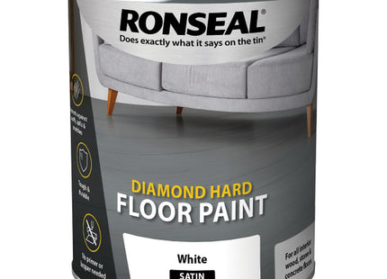 Ronseal Diamond Hard Floor Paint White 750ml