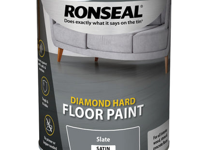 Ronseal Diamond Hard Floor Paint Slate 750ml